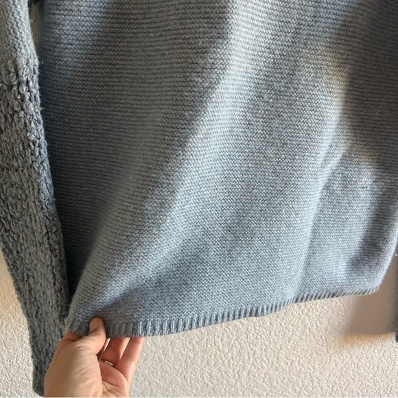 Sundance Turtleneck Sweater Merino Wool Blend Large Blue Grey Mixed Media SOFT - Picture 4 of 10